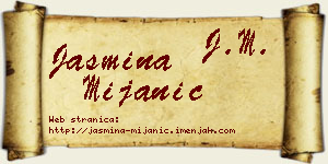Jasmina Mijanić vizit kartica